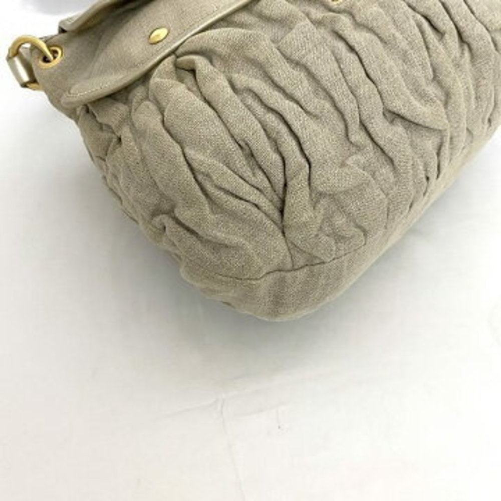 Miu Miu Bag Beige Matelasse Shoulder Bag Leather Flap - Picture 6 of 9